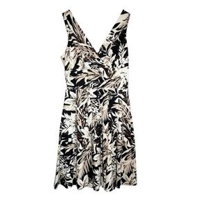 White House Black Market Floral Sleeveless A-line Dress Size 2